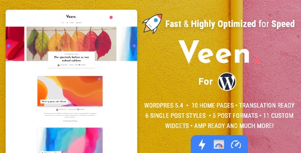 VEEN V2.3.0 – MINIMAL & LIGHTWEIGHT BLOG FOR WORDPRESS