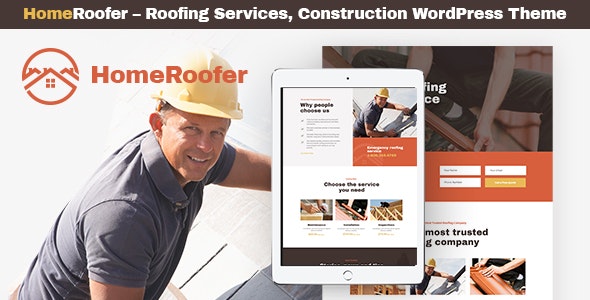 HomeRoofer v1.0.8 – Roofing Company Services & Construction WordPress Theme