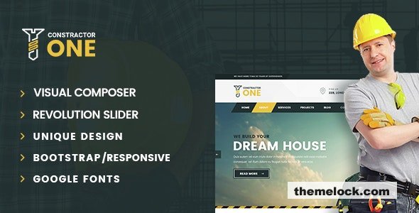 Constructor One v2.2 – Construction WordPress Theme