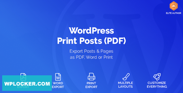 [Download] WordPress Print Posts & Pages (PDF) v1.4.3