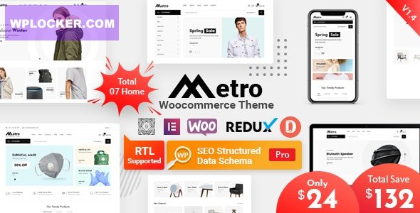 [Free Download]Metro v1.3 – Minimal WooCommerce WordPress Theme