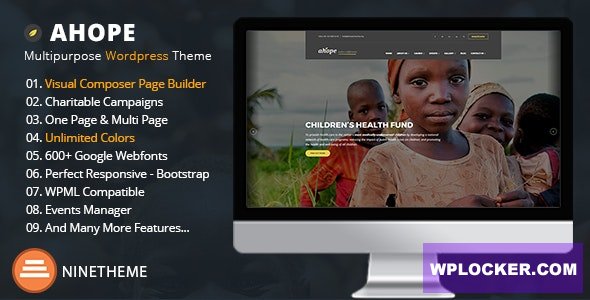 [Download] Ahope v2.3.0 – Nonprofit WordPress Theme