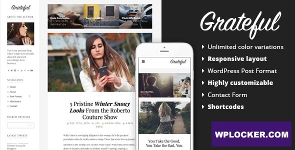 Grateful v1.0.7 – Personal Blog WordPress Theme