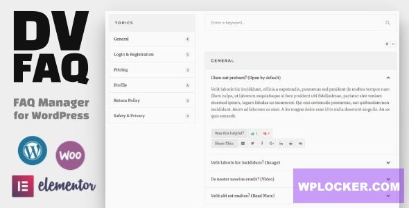DV FAQ v1.3.2 – Advanced WordPress FAQ Plugin Free
