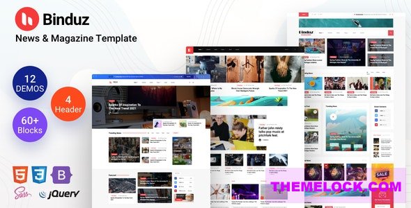 BINDUZ V1.0 – NEWSPAPER BLOG TEMPLATE