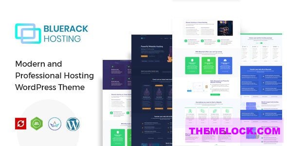 BLUERACK V1.8 – MODERN HOSTING WORDPRESS THEME