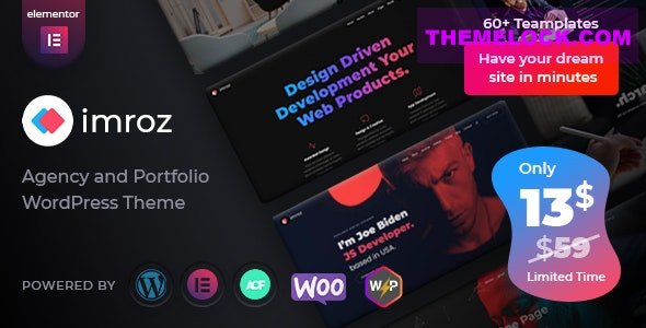 Imroz v1.5.0 – Agency & Portfolio Theme