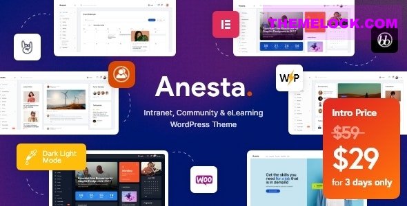 Anesta v1.0.2 – Intranet, Extranet, Community and BuddyPress WordPress Theme