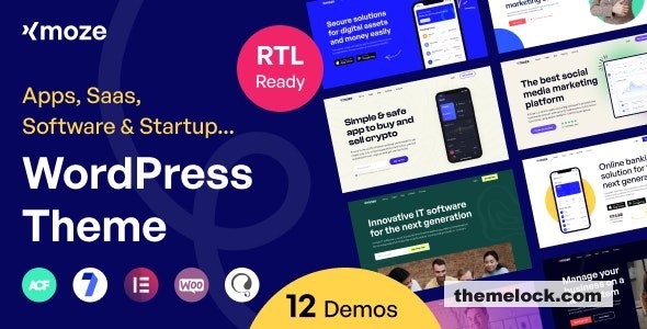 Xmoze v1.0.9 – Saas Software Startup WordPress