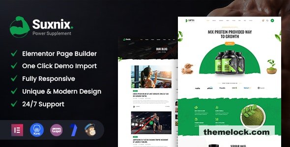 Suxnix v1.0 – Health Supplement WordPress Theme