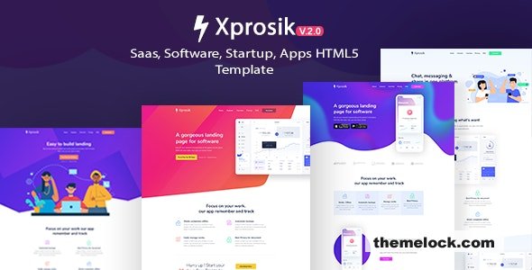 Xprosik – Saas & Software App Landing Page Template