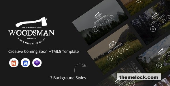 Woodsman – Creative Coming Soon HTML5 Template