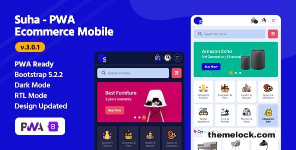 Suha v3.0.1 – PWA Ecommerce Mobile