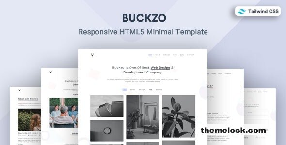 Buckzo v2.0 – Minimal Tailwind CSS 3 Template