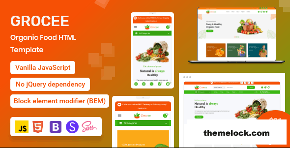 Grocee v1.4.0 – Organic Food eCommerce HTML Template
