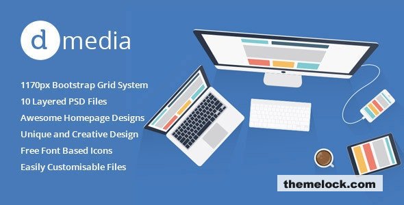 dMedia – Multi Purpose HTML5 Creative Template