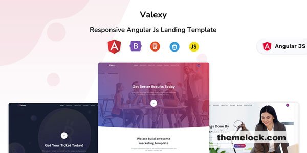 Valexy – Responsive Landing Page Template