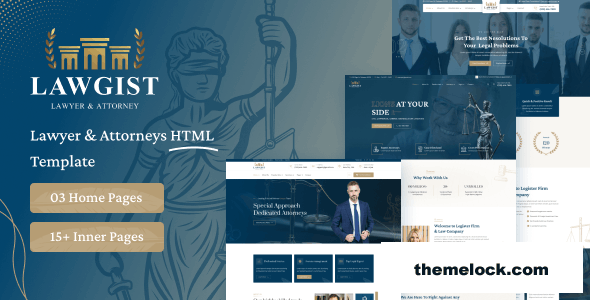 Lawgist – Attorney & Lawyers HTML Template