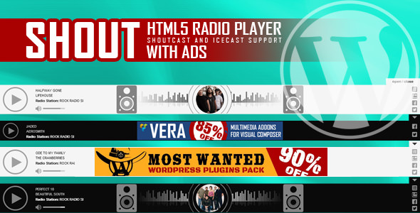 Download Free SHOUT v1.2.3 – HTML5 Radio Player With Ads