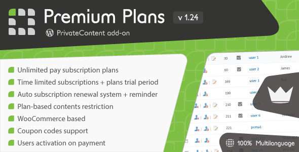 Download Free PrivateContent – Premium Plans add-on v1.24