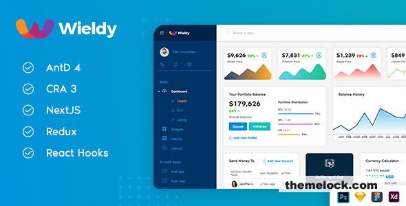 Wieldy v2.5.3 – React Admin Template Ant Design and Redux