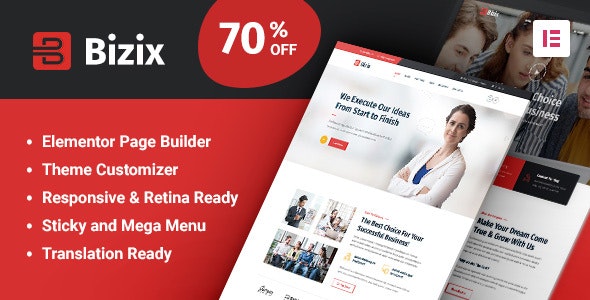 BIZIX V2.0.2 – CORPORATE AND BUSINESS WORDPRESS THEME