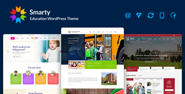 Download Free Smarty v3.0.1 – Education WordPress Theme for Kindergarten