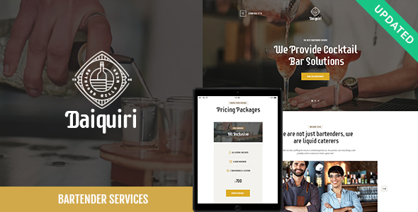 Daiquiri v1.1.5 – Bartender Services & Catering Theme