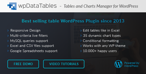 Download Free wpDataTables v2.2.3 – Tables and Charts Manager for WordPress