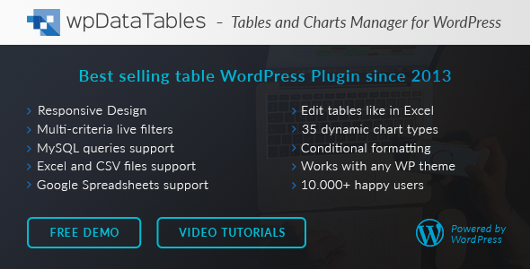 Download Free wpDataTables v2.2.0 – Tables and Charts Manager for WordPress