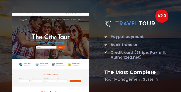 Download Free Travel Tour 2.0.6 – Travel & Tour Booking Management System