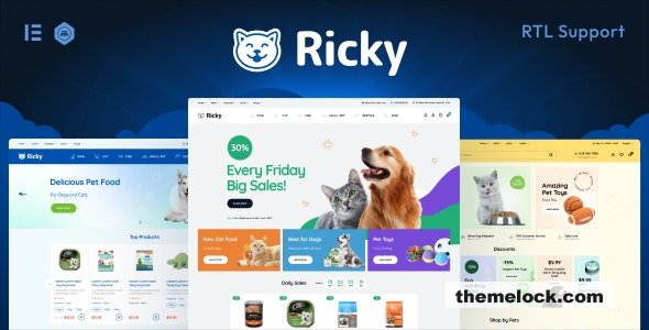 Ricky v1.0.3 – Pet Shop & Care WooCoomerce Theme