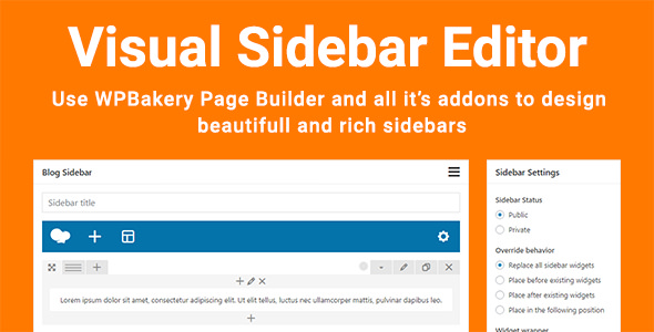 Download Free Visual Sidebar Editor v1.2.5
