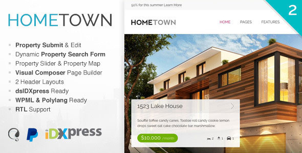 Download Free Hometown v2.6.1 – Real Estate WordPress Theme