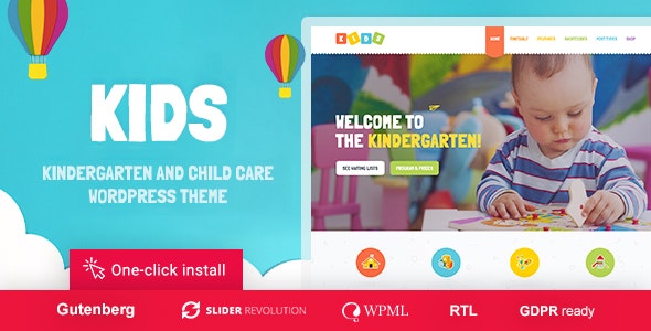 Kids v1.1.8 – Day Care & Kindergarten WordPress Theme for Children