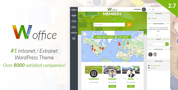 Download Free Woffice v2.7.2.1 – Intranet/Extranet WordPress Theme