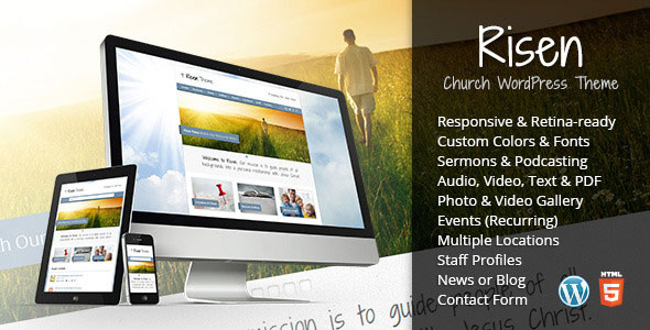 Download Free Risen v2.5 – Church WordPress Theme (Responsive)