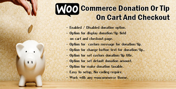 Download Free WooCommerce Donation Or Tip On Cart And Checkout v1.4