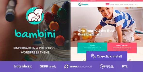 Bambini v1.1.4 – Kindergarten & Pre-School Theme