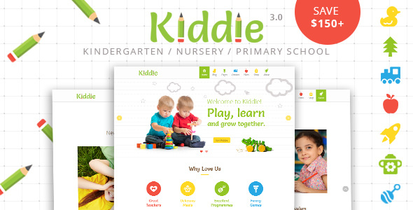 Download Free Kiddie v3.7 – Kindergarten and Preschool WordPress Theme