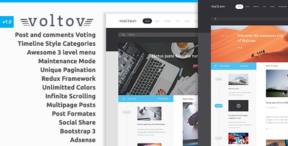 Download Free Voltov v1.1 – Blog and Magazine WordPress Theme