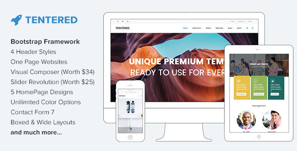 Download Free Tentered v1.4.1 – Multi Purpose WordPress Theme