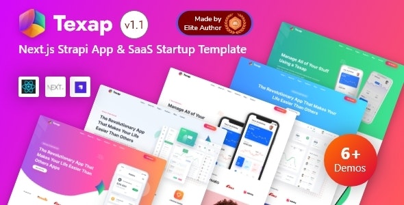 TEXAP V1.0 – NEXT.JS STRAPI APP & SAAS STARTUP TEMPLATE