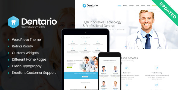 Download Free Dentario v1.4 – Dentist, Medical & Healthcare Theme + RTL