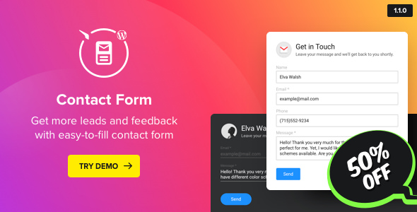 Download Free WP Contact Us Form v1.1.0 – WordPress Contact Form Plugin