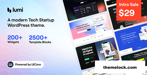 Lumi v1.0.1 – Tech Startup WordPress Theme