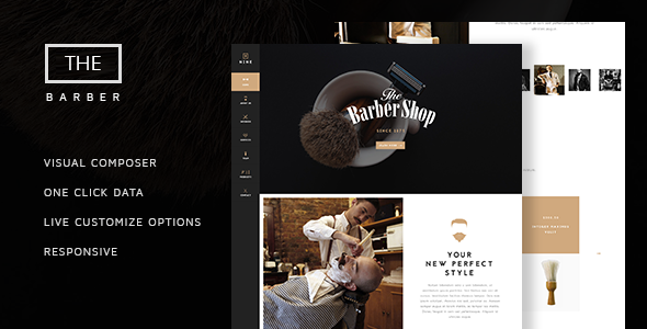 Download Free The Barber Shop v1.6.6 – One Page Theme For Hair Salon