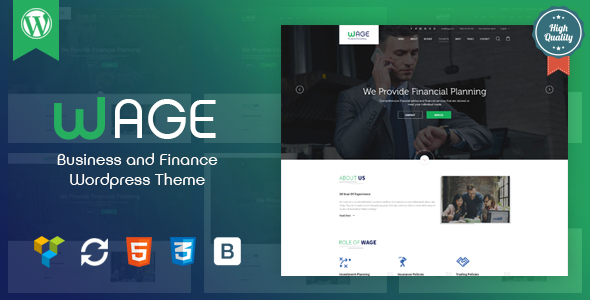Download Free Wage v1.1 – Business and Finance WordPress Theme
