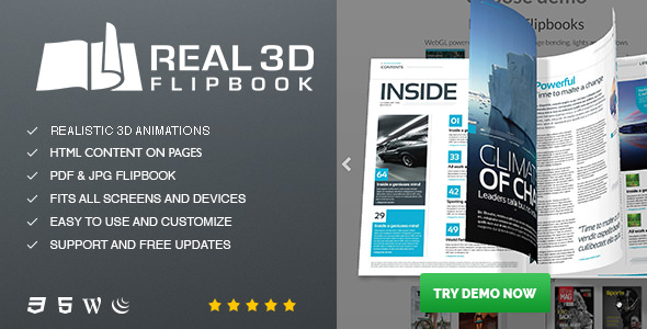 Download Free Real3D FlipBook v3.4.9 – WordPress Plugin