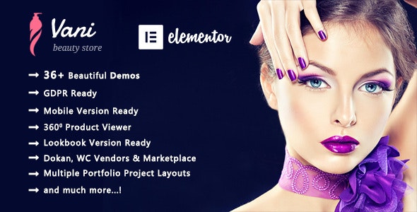 Vani v2.1.4 – Cosmetic Beauty WooCommerce WordPress Theme